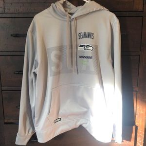 New Era Seattle Seahawks Grey Hoodie - 27 inches long and 25 inch sleeve